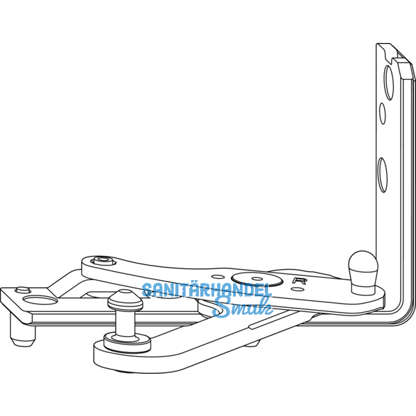 ROTO NT Designo 2 Ecklager, Holz, Falztiefe 30 mm, 13V, links (570080)