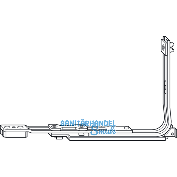 ROTO NT Eckumlenkung fr Rundbogen-/Schrgfenster, silber (255273)