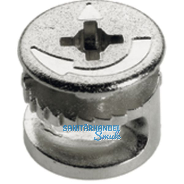 HETTICH RASTEX 15 Exzenter mit Abdeckrand, Bohr 15, Plattenst. 19