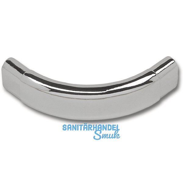 Rohrbogen 90 Spezial Oval Schrankrohr 30 x 15mm, Stahl geschliffen, verchromt