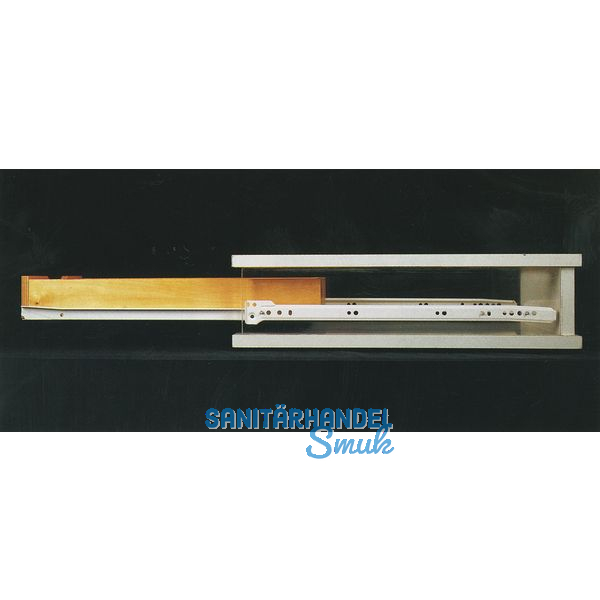 GEO I Standard Rollschubfhrung 500mm; Teilausz.25kg; RAL 9001 wei