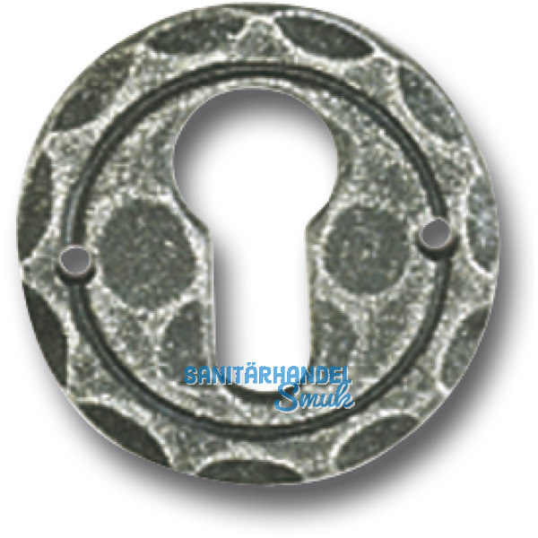 HRTNAGL Zylinderrosette PZ,  50 mm, Hhe 3 mm, verzinkt schwarz