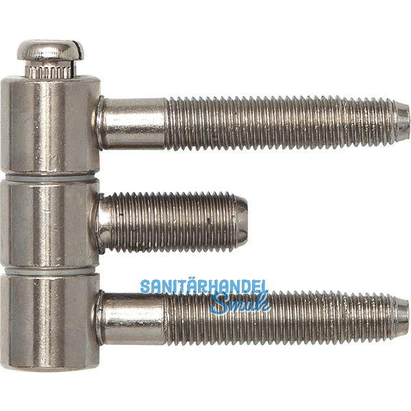 Stahlzargenband 3-tlg. f. geflzte Holztren, Band 16 x 46,7 mm,Stahl vernickelt