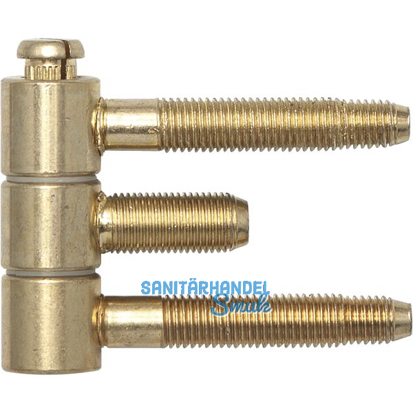 Stahlzargenband 3-tlg. f. geflzte Holztren, Band 16 x 46,7 mm, vermessingt