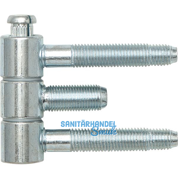 Stahlzargenband 3-tlg. f. geflzte Holztren, Band 16 x 46,7 mm, Stahl verzinkt