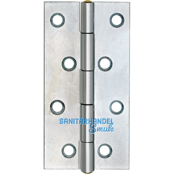 Scharnier DIN 7954 A schmal Rollen  4,6 mm, 40 x 26 mm, Stahl verzinkt