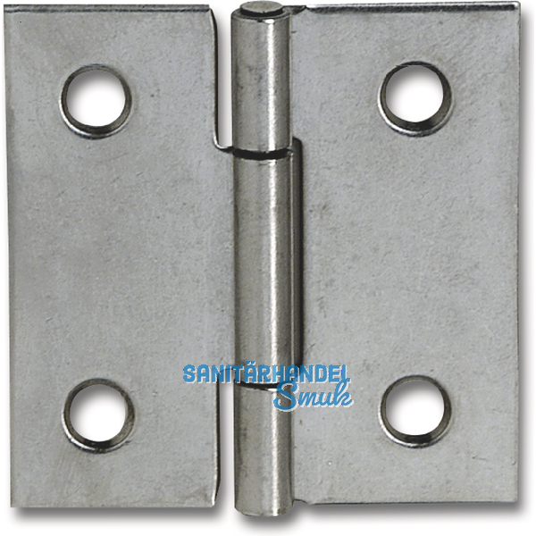 Scharnier DIN 7954 C quadratisch Rollen  6,3 mm, 70 x 70 mm,Stahl verzinkt