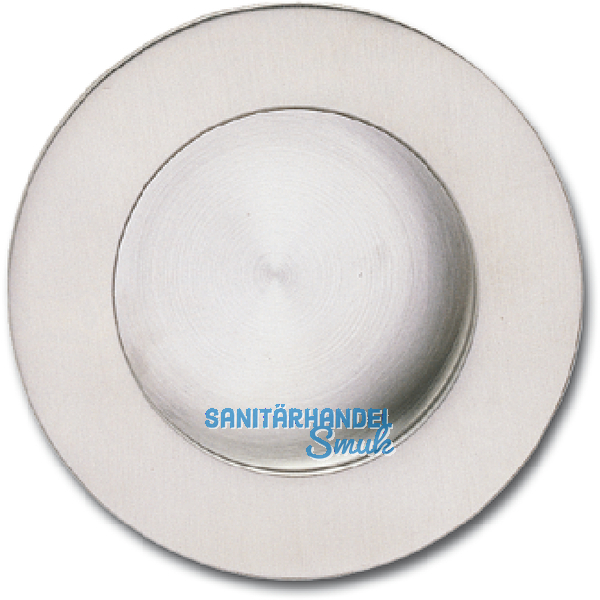 Schiebetrmuschel rund,  80 mm, Edelstahl matt