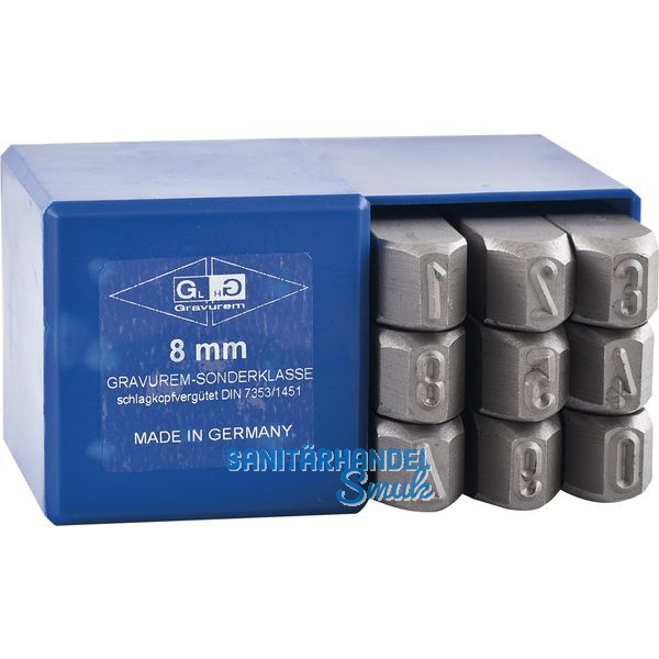 Schlagziffern-Satz Gravurem-Sonderklasse 5 mm