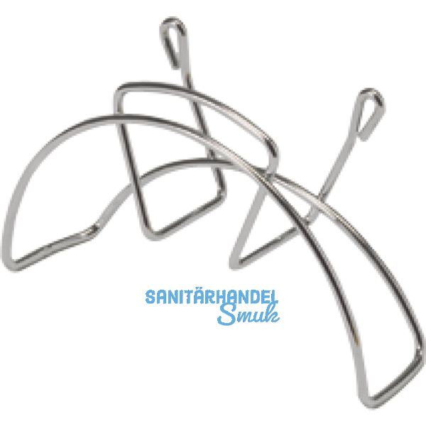 VAUTH-SAGEL Schlauch - Kabelhalter 179 x 110 x 54 mm, Stahldraht silber RAL 9006