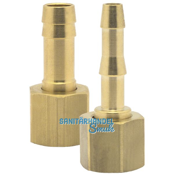 Druckluft Schlauchtlle Messing mit berwurfmutter IG 3/8\" fr 6 mm Schlauch