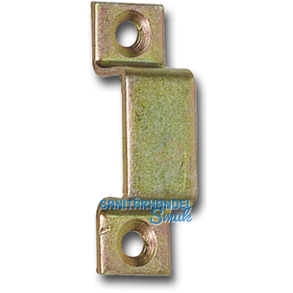 Schlaufe fr Querriegel 100/120 mm gerade, Hhe 19 mm, Stahl gelb passiviert