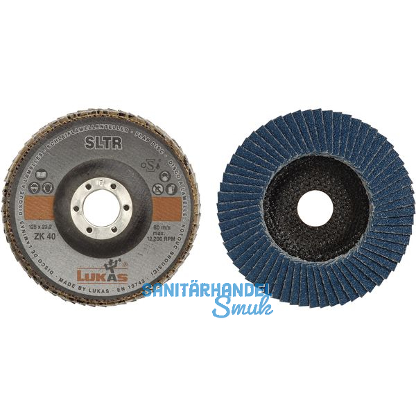 LUKAS Schleiflamellenteller SLTR Zirkonkorund  125 mm Korn 60