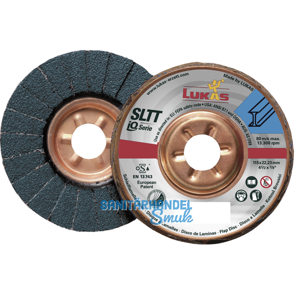 LUKAS Schleiflamellenteller SLTT Zirkonkorund  125 mm Korn 60