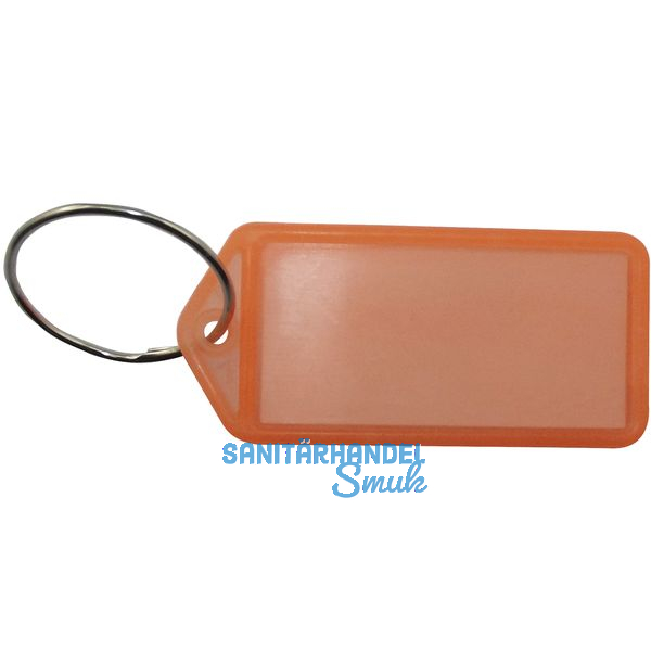 Schlsselanhnger - mit Papiereinlage, Kunststoff transparent orange