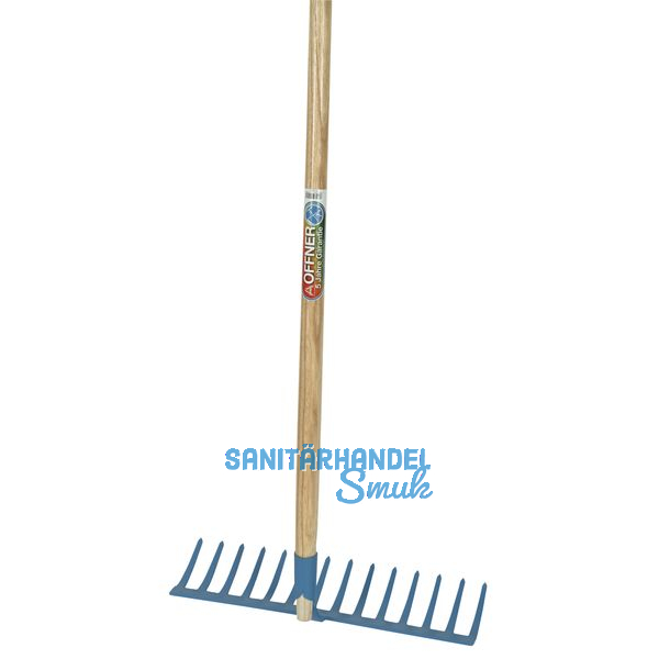 OFFNER Schotterrechen gehrtet Breite 390 mm und 12 Zinken ohne Stiel