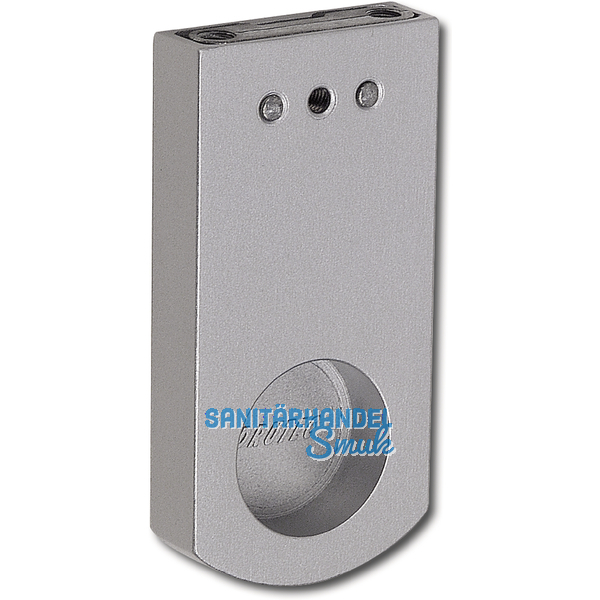 Schrankrohrlager Alexander - 80 x 12 x 40 mm, Zamak alufarbig