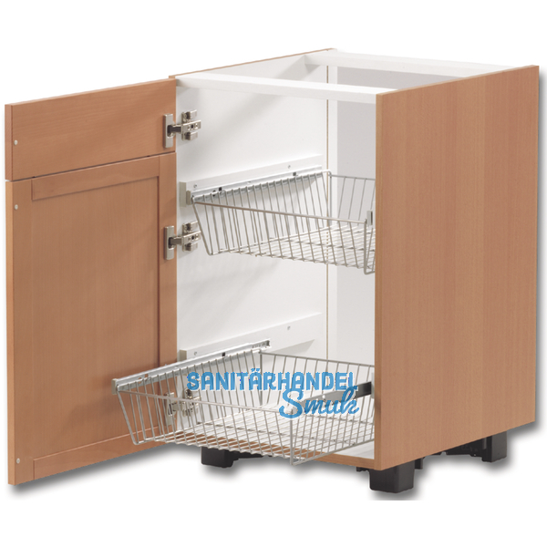 VAUTH-SAGEL V-S Drahtkorb, 390 x 120 x 450 mm, Stahl silberfarbig RAL 9006