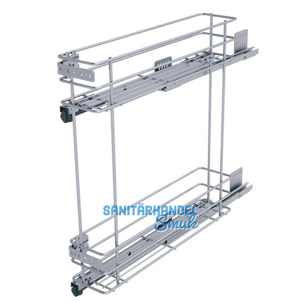 Sige Seitenwandauszug mit Vollauszug KB300; T500 mm, Stahl silberfarbig