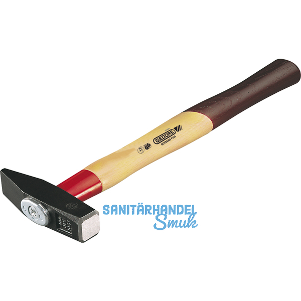 GEDORE Sicherheits Schlosserhammer Rotband Plus 1000 g Hickory Stiel