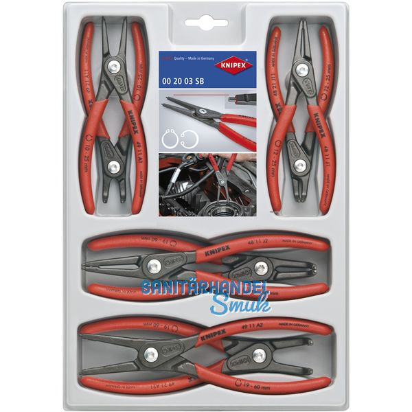 KNIPEX Przisions Sicherungsringzangen-Set 8-teilig