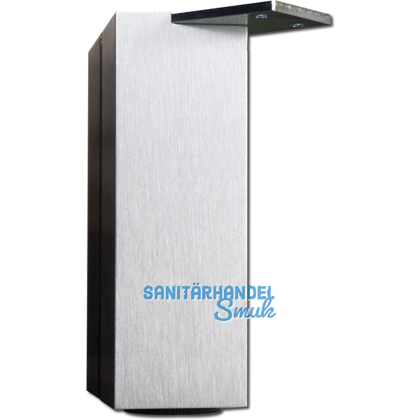 Sockelfu-CAPRI ALU, 50 x 50 x 100 mm, Aluminium Edelstahl Effekt