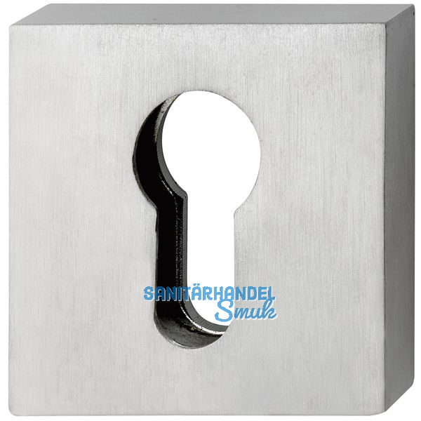 SOLIDO SH-Zylinderrosette auen 52 x 52 mm, Hhe 12 mm, ohne KZS,Edelstahl matt