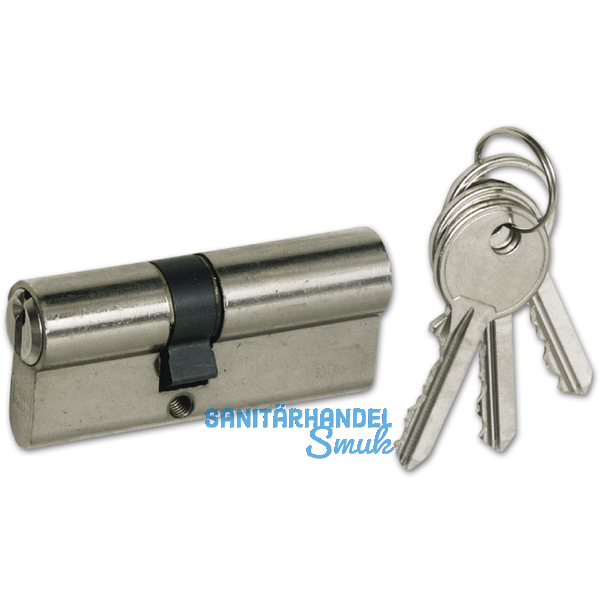 SECOTEC Einbaudoppelzylinder 30+35 Messing vernickelt SB-1 BL4