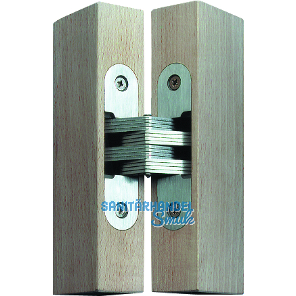 Soss Einbohr-Scharnier H: 95,5 mm, Holzstrke 28-34 mm, Zamak vern.