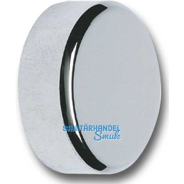 Spiegelkappe zum Schrauben, Auen  32 mm, Innen  8 mm, Messing verchromt matt