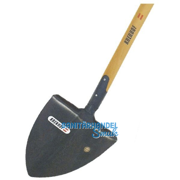 KRENHOF Spitzschaufel geschmiedet mit Feder mit Stiel Gre 280 x 290 mm