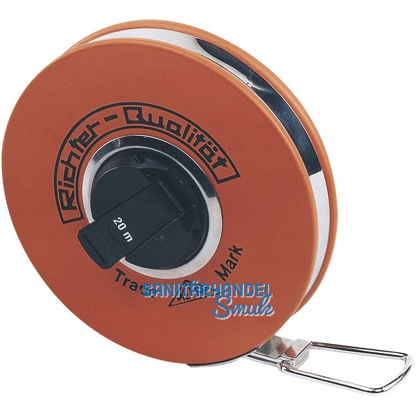 Stahlmaband Metri 25 m weilackiert in Kapsel Anfang A Genauigkeit II