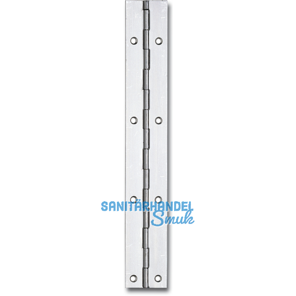 Stangenscharnier gebohrt 1740 x 32 mm, Stahl vernickelt