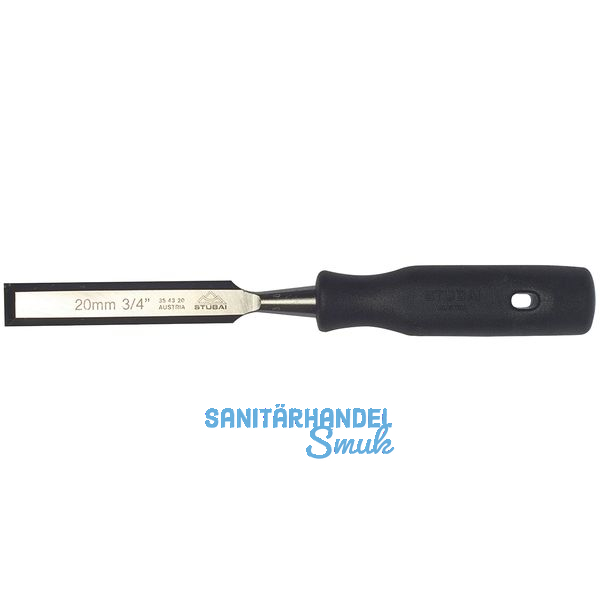 STUBAI Stemmeisen mit schwarzem PP-Heft Breite 20 mm