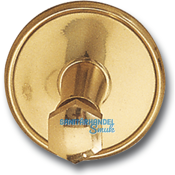 Stiegengriffsttze zum Klemmen, Ros.  70 mm, Wandab. 60 mm, Messing poliert