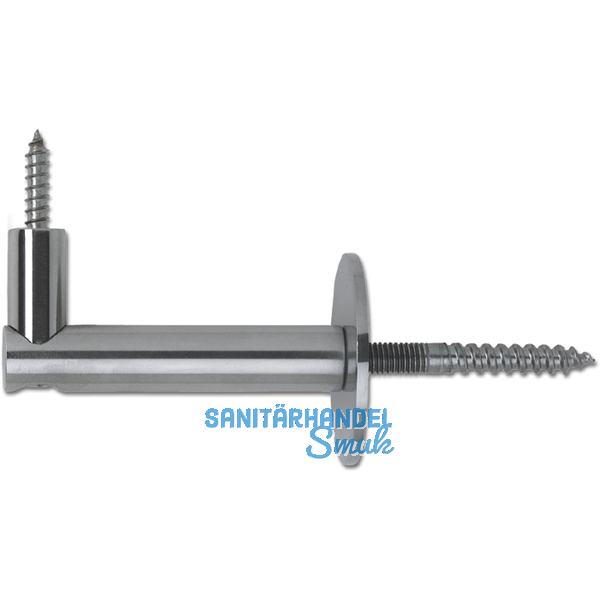 Stiegengriffsttze, Rosetten  50 mm, Wandabstand 75 mm, Edelstahl matt