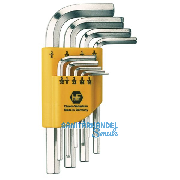 Sechskant Stiftschlssel-Satz Zoll im Clip Gr. 0,05-3/8\" 13-teilig