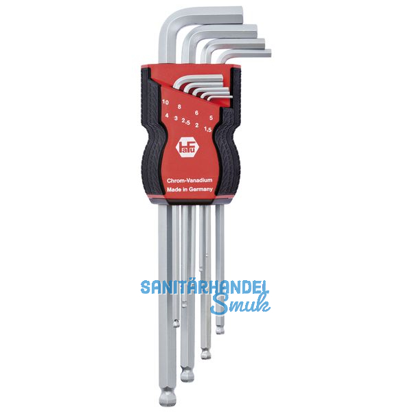 Sechskant Stiftschlssel-Satz lang mit Kugelkopf Gr. 1,5-10 mm 9-tlg.