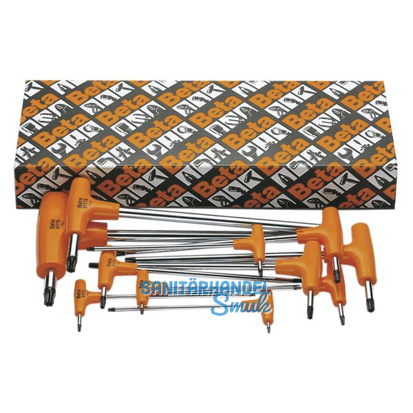 BETA Stiftschlssel-Satz Torx mit Quergriff, Seitenabtrieb und Halter 13-teilig
