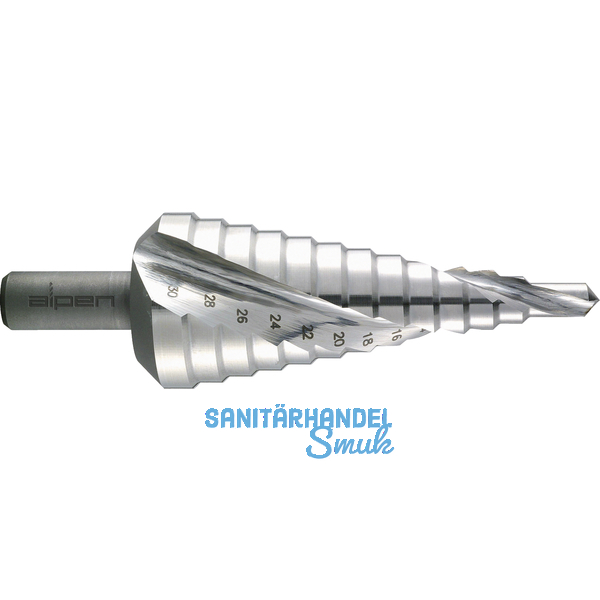 ALPEN Stufenbohrer Gr.1 HSS 2 Schneiden Bohrer  4.0-12.0 mm