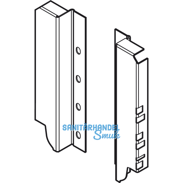 BLUM Tandembox antaro Rckwandhalter Hhe C, Seidenwei