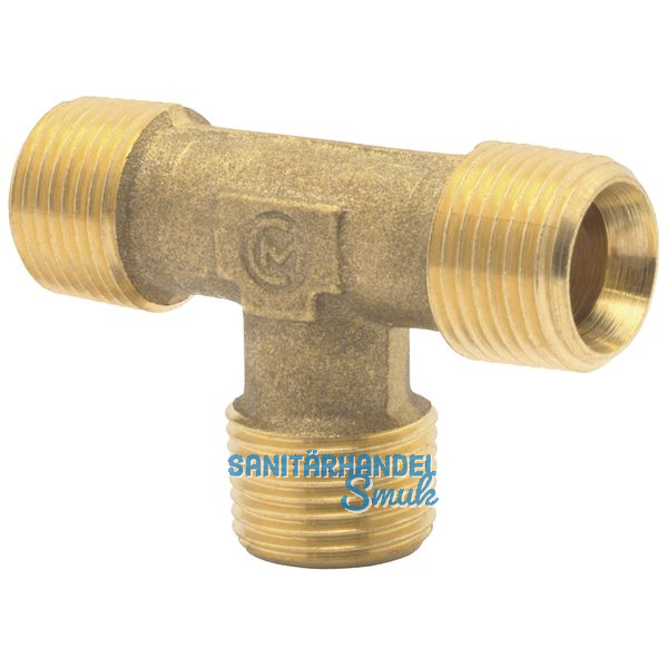 Druckluft T Stck mit AG 3/8\" aus Messing