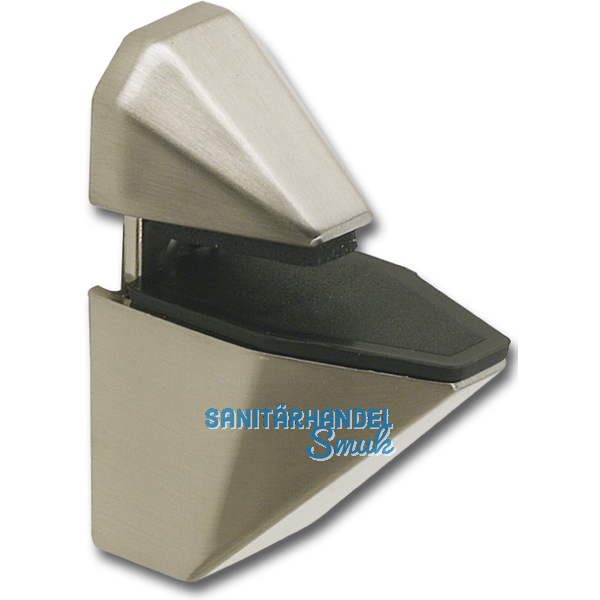 Glastablar-Klemmtrger Eckig, Glas 3-25 mm, Zinkdruckguss Edelstahl Effekt