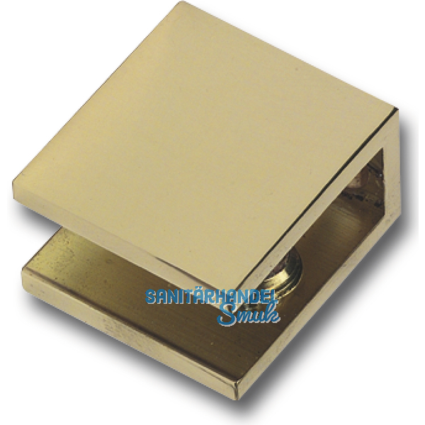 Glastablar-Klemmtrger Umag, Glas 8-10 mm, Breite 16 mm, Messing poliert