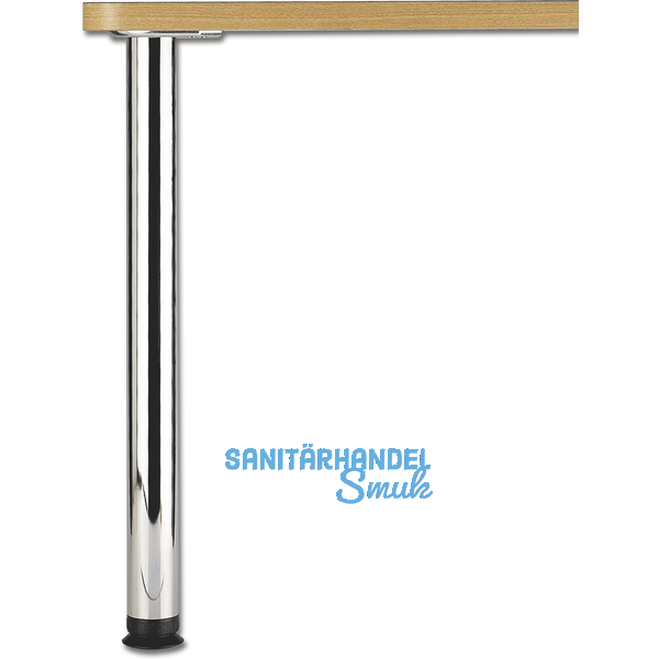 Tischfu Zoom zylindrisch  60 mm, Lnge 700 mm, Stahl Edelstahl Effekt