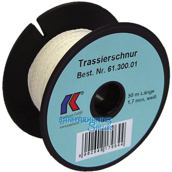 KAUFMANN Trassierschnur wei, leicht dehnbar,  1,7 mm Lnge 50 m