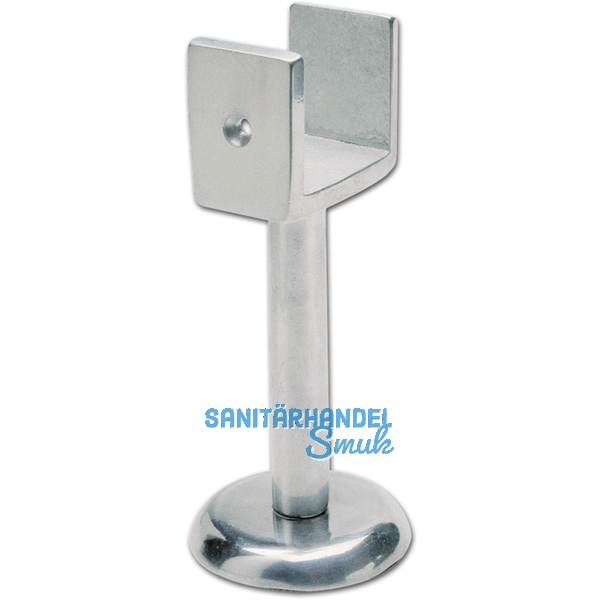 Trennwandsttze U-frmig, Bodenabst. 102mm, Lichte Breite 25 mm, silber eloxiert
