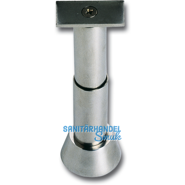 Trennwandsttze gerade, verstell. Bodenabst. 100-125mm, Aufl. 19x55 mm,Edelstahl