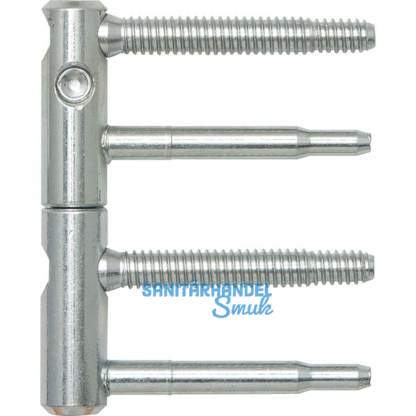 Trband ANUBA 3-DIM 2-tlg. Bolzen 60 mm, Bandh. 92 mm,  15 mm, verzinkt silber