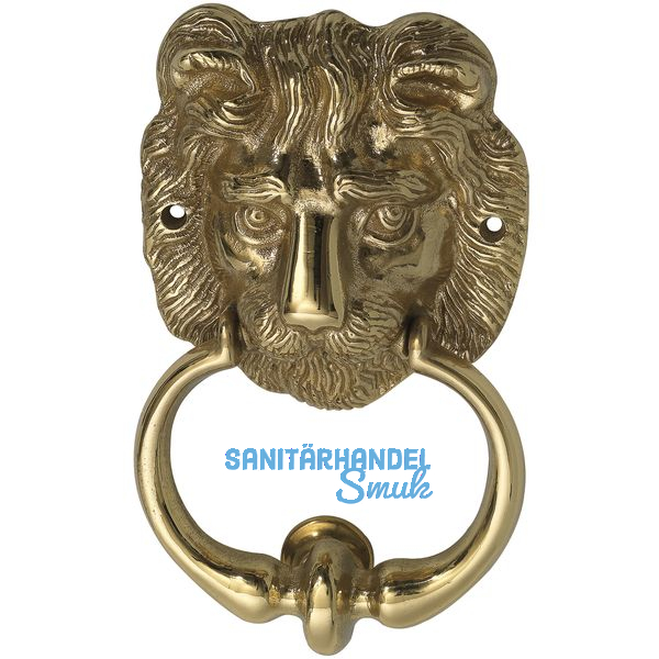 Trklopfer 100 x 165 mm, Lwenkopf, Messing poliert